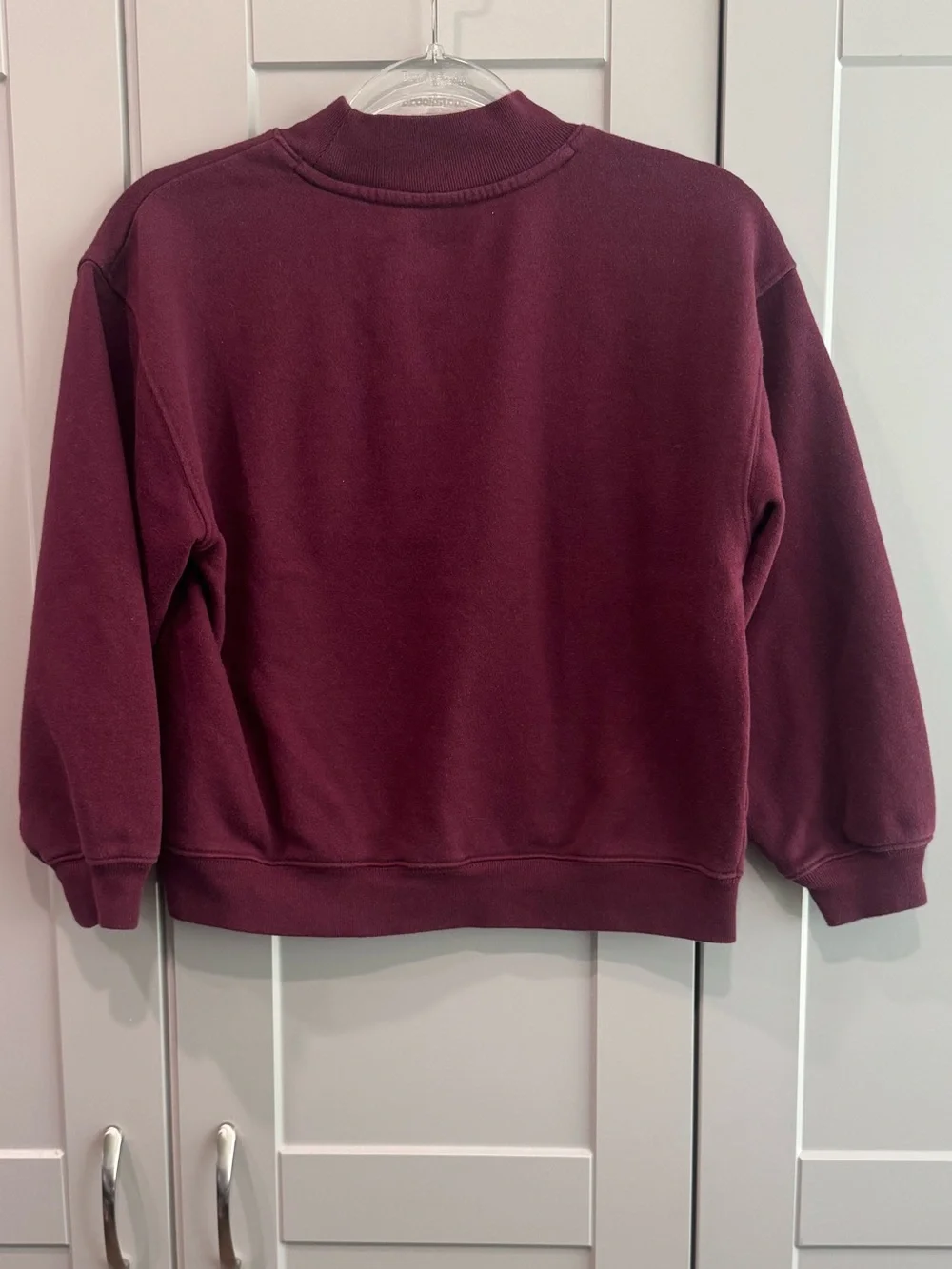 GAP Kids Burgundy Mock Neck Sweatshirt with White Logo